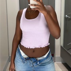 purple holister tank top / size: S